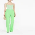 MSGM high-waisted virgin wool trousers - Green