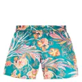 ETRO flower-print swim shorts - Blue