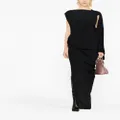 Rick Owens asymmetric-design gathered-detail dress - Black