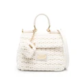 Dolce & Gabbana small Sicily Soft crochet shoulder bag - White