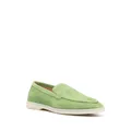 Scarosso stitched-edge suede loafers - Green