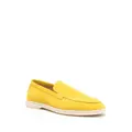 Scarosso suede-finish loafers - Yellow