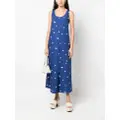 ASPESI polka dot- print maxi dress - Blue