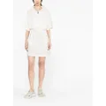 Moncler short-sleeve hooded cotton dress - White