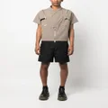 sacai drop-crotch cotton shorts - Black