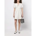 b+ab patterned-jacquard dress - White