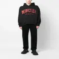 Moncler glitter logo-print hoodie - Black
