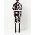 Alexander McQueen abstract-pattern midi-skirt - Black