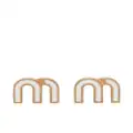 Miu Miu logo-plaque stud earrings - Gold