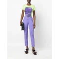 Versace Pre-Owned 2000s logo-plaque high-waisted leggings - Purple