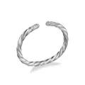David Yurman 5.5mm Cable Edge diamond cuff bracelet - Silver