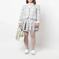 Thom Browne checked pleated skirt - Grey