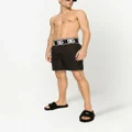 Dolce & Gabbana logo-waistband swim shorts - Black