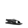 Casadei crossover strap leather sandals - Black