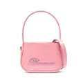 Blumarine crystal-embellished logo tote bag - Pink