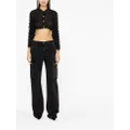 Versace spike-textured cropped cardigan - Black