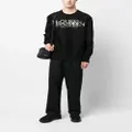 Alexander McQueen rhinestone embellished logo-detail jumper - Black