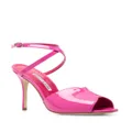 Manolo Blahnik Hourani 110mm patent-finish sandals - Pink