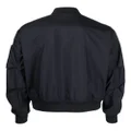 Moncler logo-patch zip-up bomber jacket - Blue