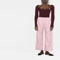 Nanushka faux-leather drawstring trousers - Pink
