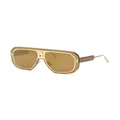 Philipp Plein oversized adventure mask sunglasses - Gold
