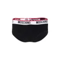 Moschino logo-waistband three-pack briefs - Black