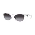 Prada Eyewear logo cat-eye frame sunglasses - Silver
