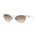 Prada Eyewear logo cat-eye frame sunglasses - Gold