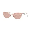 Prada Eyewear logo-decal lense sunglasses - Pink