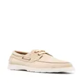 Tod's calf-suede almond-toe loafers - Neutrals