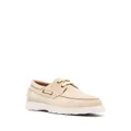 Tod's calf-suede almond-toe loafers - Neutrals