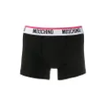 Moschino logo trim boxers - Black