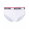 Moschino logo-waistband three-pack briefs - White