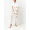 Dolce & Gabbana floral-lace trousers - White
