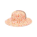 Moncler all-over graphic-print sun hat - Orange