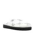 Toga Pulla stud-embellished leather slippers - White