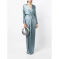 Michelle Mason twist-detail silk gown - Blue