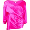 Michelle Mason draped-detail mini dress - Pink