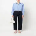 Emporio Armani wide-leg linen trousers - Blue