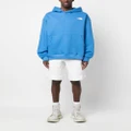 The North Face embroidered-logo long-sleeve hoodie - Blue