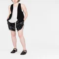 Rick Owens sequin-embellished track shorts - Black