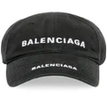 Balenciaga double-logo baseball cap - Black
