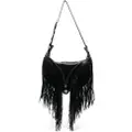 Versace Repeat fringed shoulder bag - Black