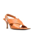 Premiata crossed strap stiletto sandals - Orange