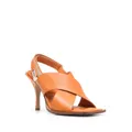 Premiata crossed strap stiletto sandals - Orange