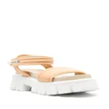 Premiata leather touch-strap platform sandals - Neutrals