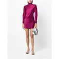 Michelle Mason open-back long-sleeves mini dress - Purple