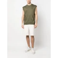 Fred Perry embroidered logo cotton-blend vest - Green