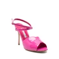 Manolo Blahnik 110mm shimmer-finish sandals - Pink