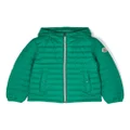 Moncler Enfant zip-up stripe-detail jacket - Green
